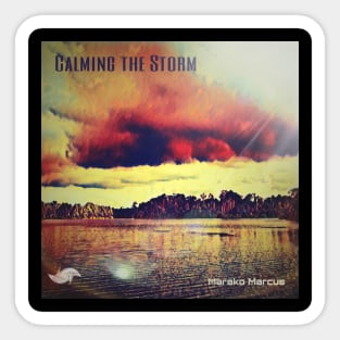 Calming the Storm Album Cover Art Minimalist Square Designs Marako + Marcus The Anjo Project Band T-Shirt Sticker